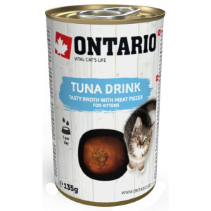 ONTARIO Drink Kitten Tuna - konservi kaķēniem 6 x 135g